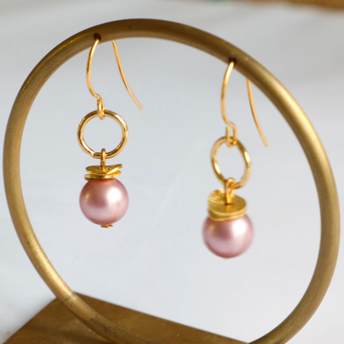 Pink Pearl Earrings
