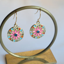 Load image into Gallery viewer, Pink Enamel Earrings