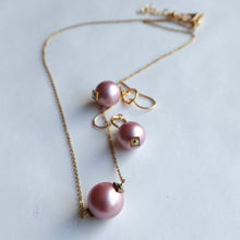 Load image into Gallery viewer, Pink swavorski pearl necklace