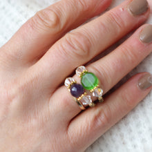 Load image into Gallery viewer, Green Crystal Ring