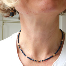 Load image into Gallery viewer, Navy Crystal Necklace
