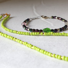 Load image into Gallery viewer, Lime Green Seed Bead Necklace