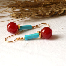 Load image into Gallery viewer, Carnelian Drop Earrings