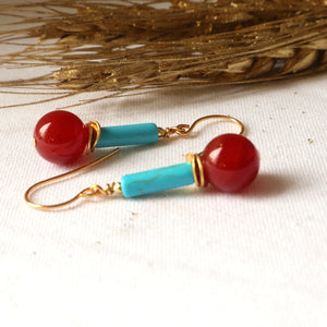 Carnelian Drop Earrings