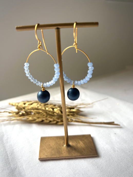 Midnight blue earrings