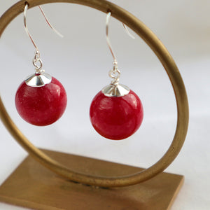Red Jade Earrings