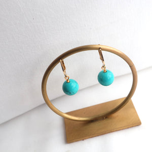 Blue turquoise earrings