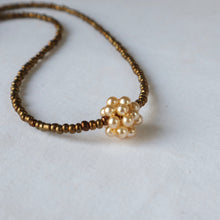 Load image into Gallery viewer, Pearl Cluster Seed Bead Necklace