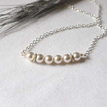 Load image into Gallery viewer, White Pearl bar handmade necklace 