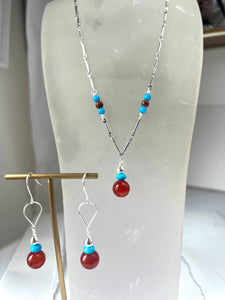 Carnelian Silver Necklace