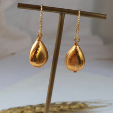 Load image into Gallery viewer, Gold Teardrop Earrings