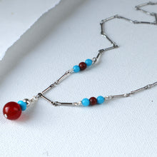 Load image into Gallery viewer, Carnelian Silver Necklace