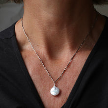 Load image into Gallery viewer, Silver Coin Freshwater Pearl Necklace