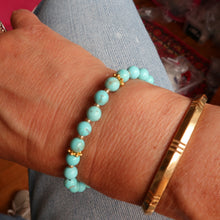 Load image into Gallery viewer, Turquoise &amp; Gold Bracelet