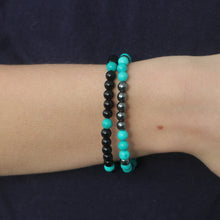 Load image into Gallery viewer, Hematite Turquoise Bracelet