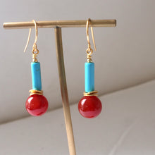 Load image into Gallery viewer, Carnelian Drop Earrings