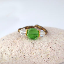Load image into Gallery viewer, Green Crystal Ring