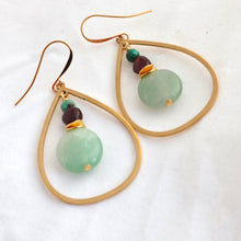 Load image into Gallery viewer, Gemstone Teardrop Earrings