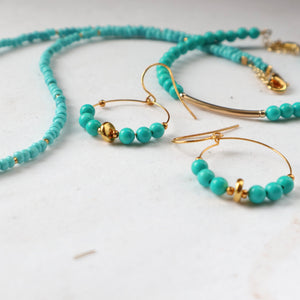 Turquoise Seed Bead Necklace