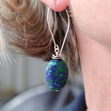 Load image into Gallery viewer, Deep Blue Mosaic Earrings