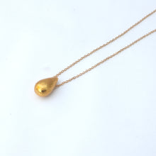 Load image into Gallery viewer, Brushed Gold Teardrop Necklace