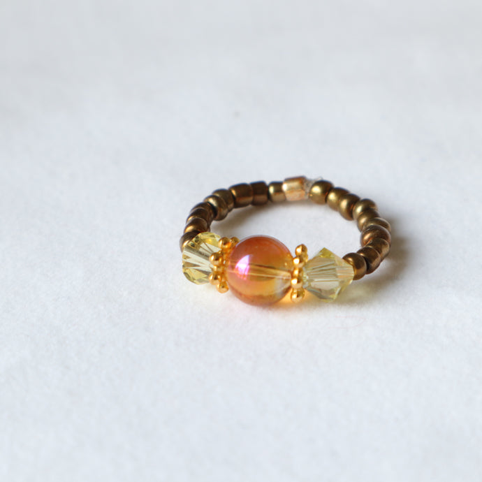 Bronze Crystal Ring