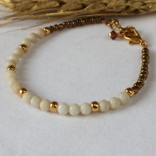 Load image into Gallery viewer, Cream Gemstone bracelet