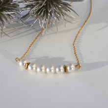 Load image into Gallery viewer, White Pearl Bar Necklace