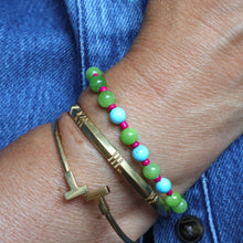 Load image into Gallery viewer, Green and Pink Bracelet