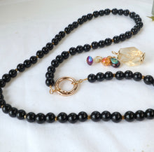 Load image into Gallery viewer, Black Charm Beaded Necklace