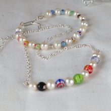 Load image into Gallery viewer, Millefiori Pearl Necklace