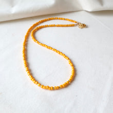 Load image into Gallery viewer, Yellow seed bead necklace