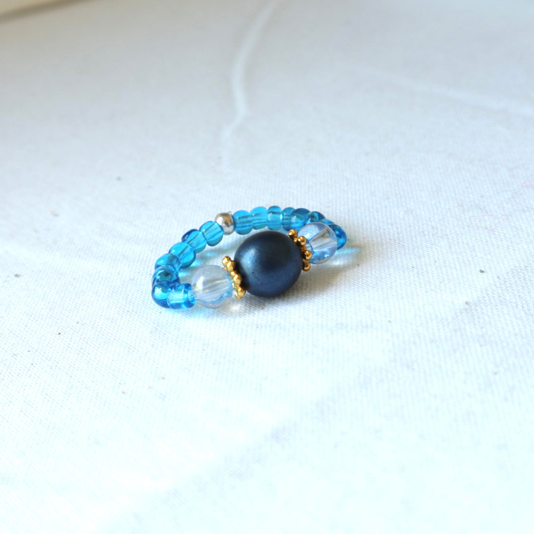 Blue Pearl Ring