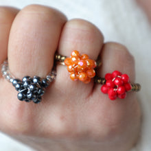 Load image into Gallery viewer, Orange Cluster Ring