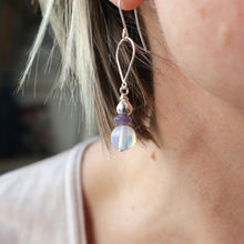 Load image into Gallery viewer, Opaline Amethyst Silver Earrings