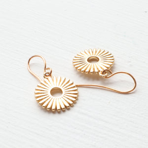 Gold Fan Earrings