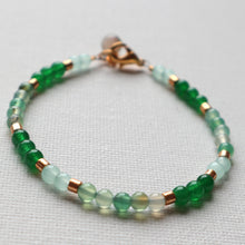 Load image into Gallery viewer, Green goddess handmade gemstone bracelet 