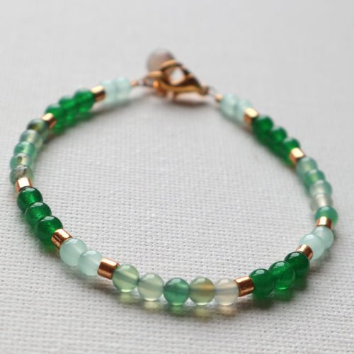 Green goddess handmade gemstone bracelet 