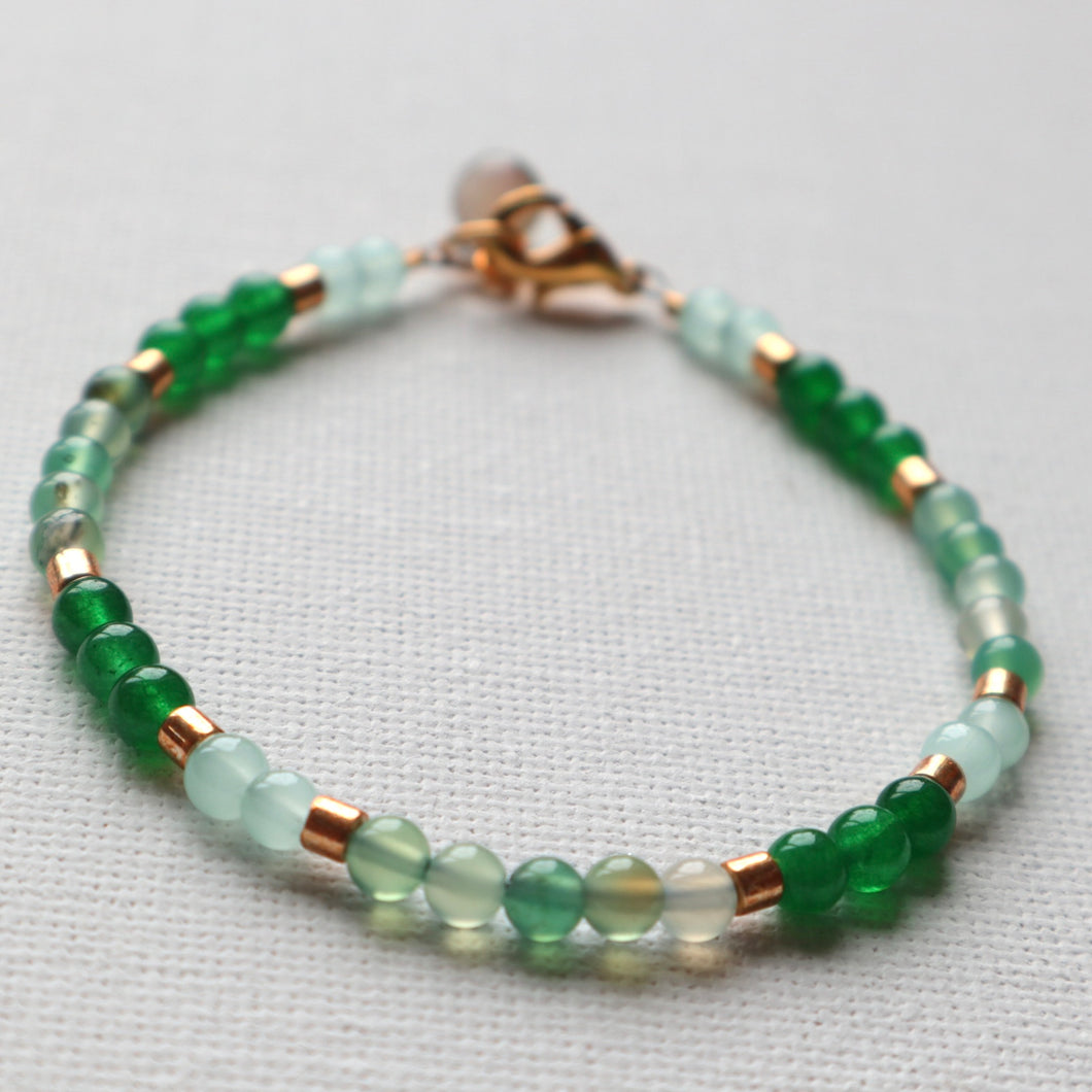 Green goddess handmade gemstone bracelet 