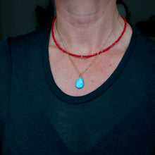 Load image into Gallery viewer, Turquoise Teardrop Necklace