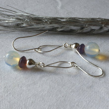 Load image into Gallery viewer, Opaline Amethyst Silver Earrings