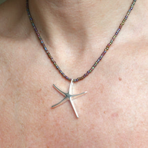 Starfish silver necklace 