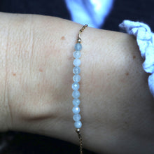 Load image into Gallery viewer, March birthstone aquamarine bracelet 