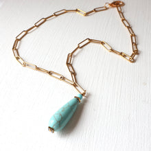 Load image into Gallery viewer, Turquoise Cone Necklace