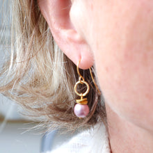 Load image into Gallery viewer, Pink Pearl Earrings