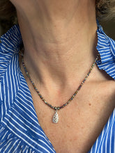 Load image into Gallery viewer, Silver Filigree Teardrop Necklace
