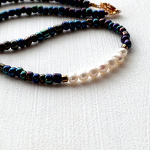 Load image into Gallery viewer, Handmade Irish pearl and seed bead necklace