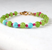 Load image into Gallery viewer, Green and Pink Bracelet