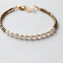 Load image into Gallery viewer, White Bronze Beaded Bracelet