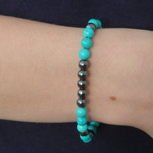 Load image into Gallery viewer, Hematite Turquoise Bracelet